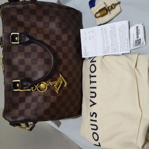Louis Vuitton Speedy  Bandouliere 30 and LV charm / key holder